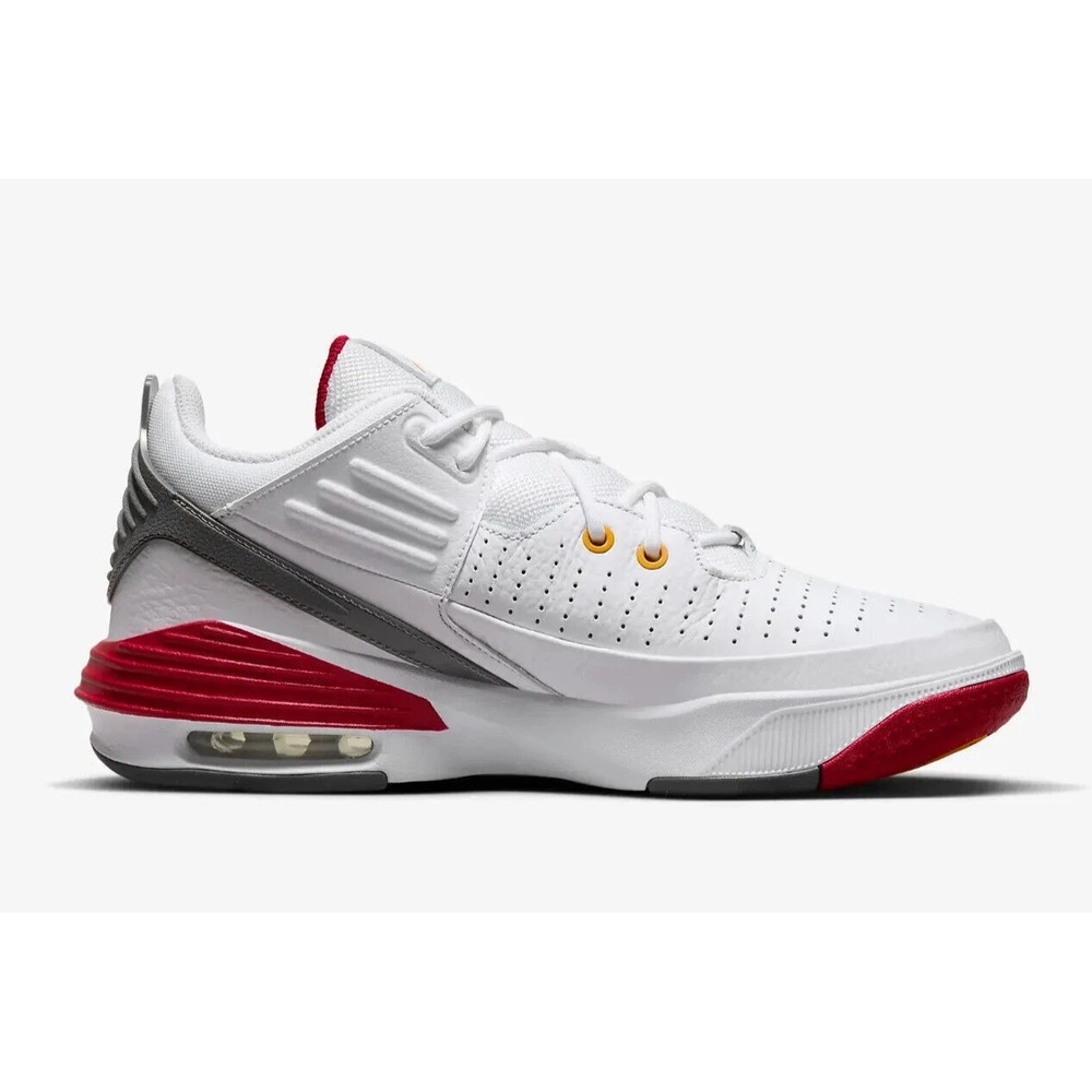 Mens Size 13 Nike Air Jordan Max Aura 5 White Cardinal Red Orange DZ4353-160 NEW